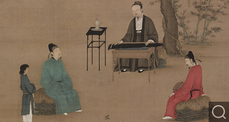 聽琴圖軸